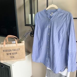 LOFT The Softened Shirt with Bell Sleeves